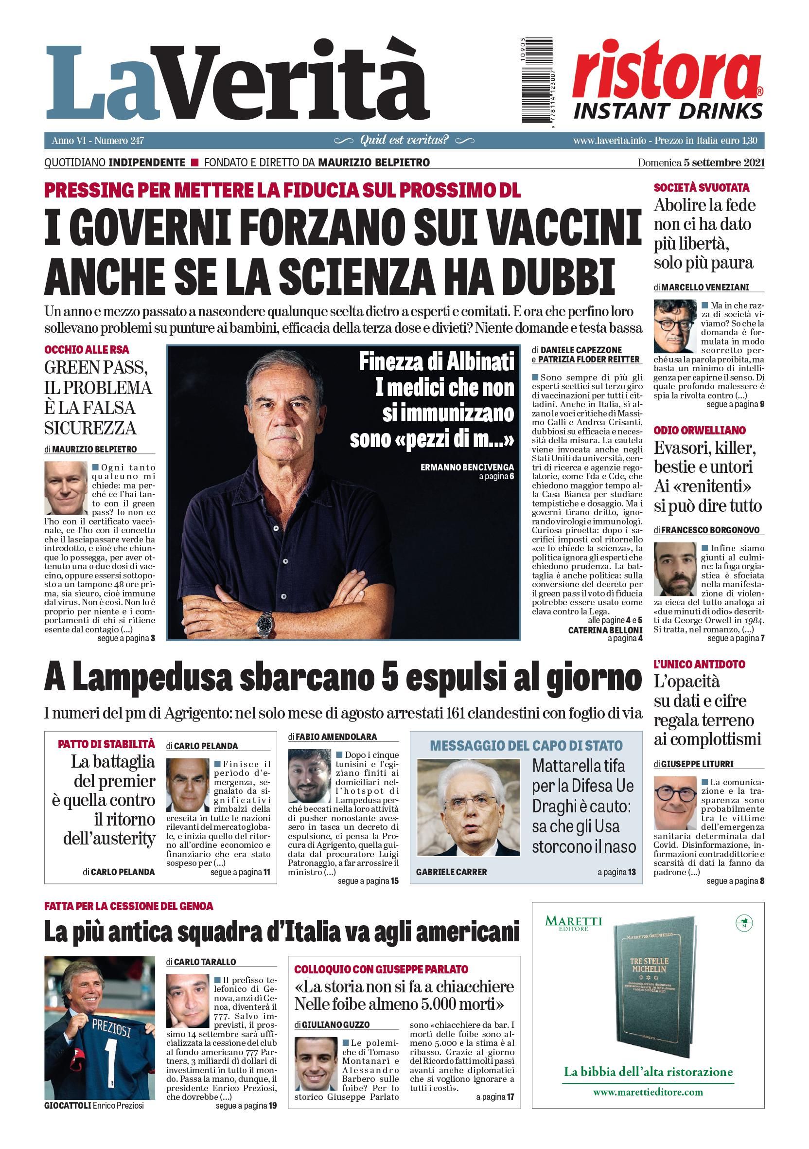 Oggi in edicola