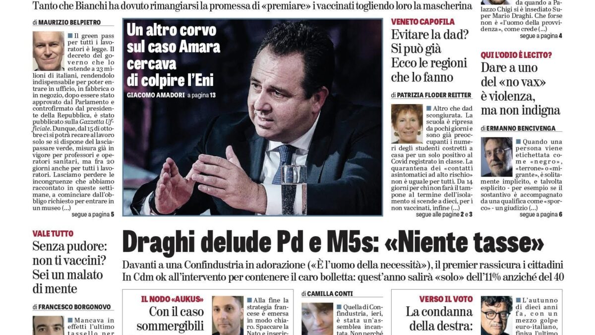 Oggi in edicola