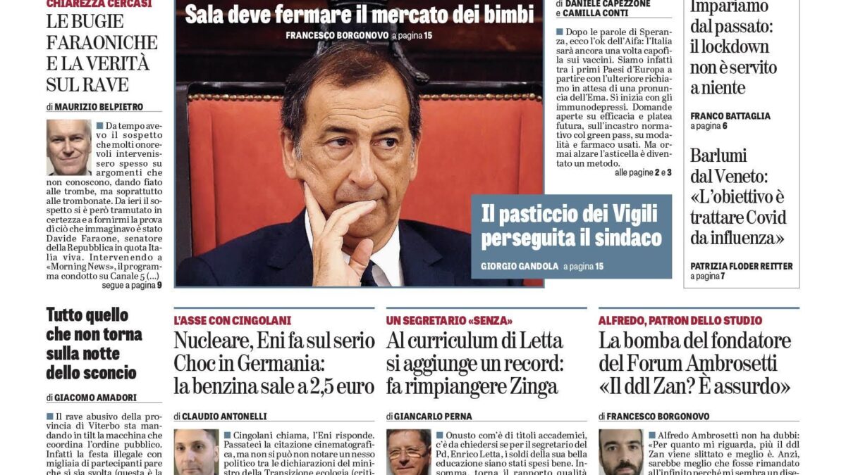 Oggi in edicola