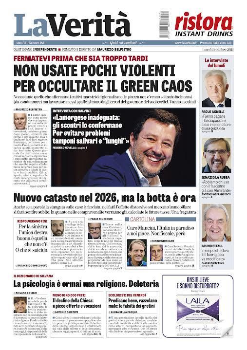 Oggi in edicola