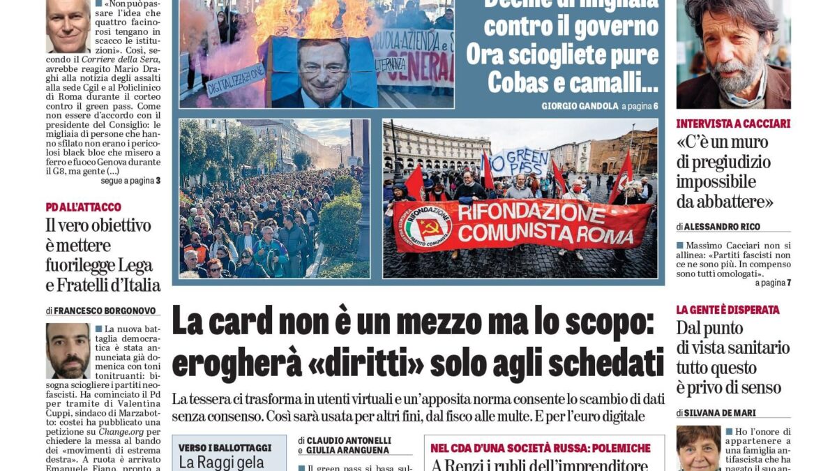 Oggi in edicola