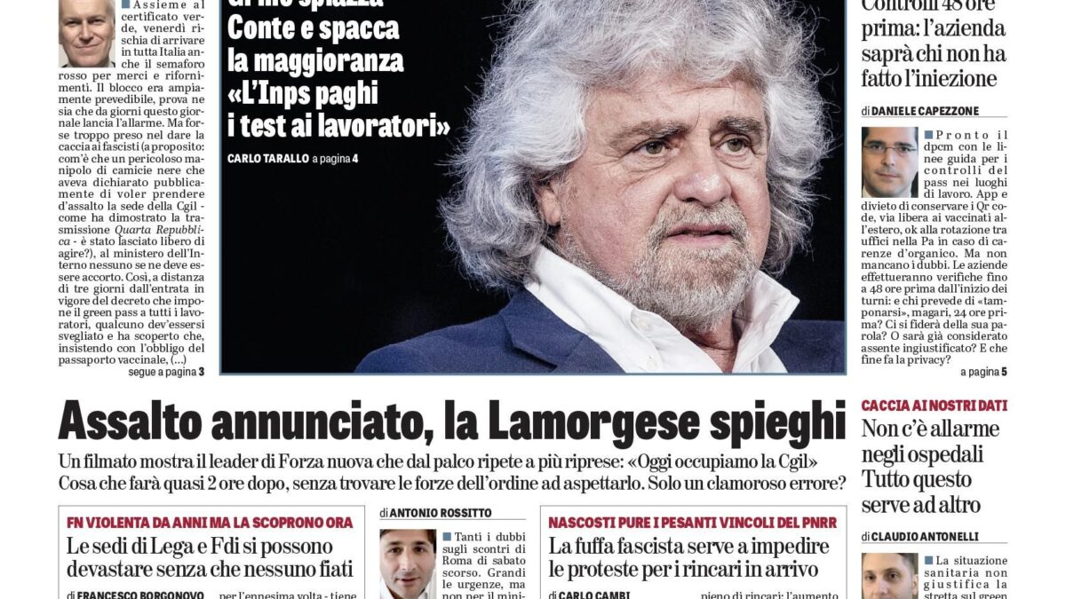 Oggi in edicola