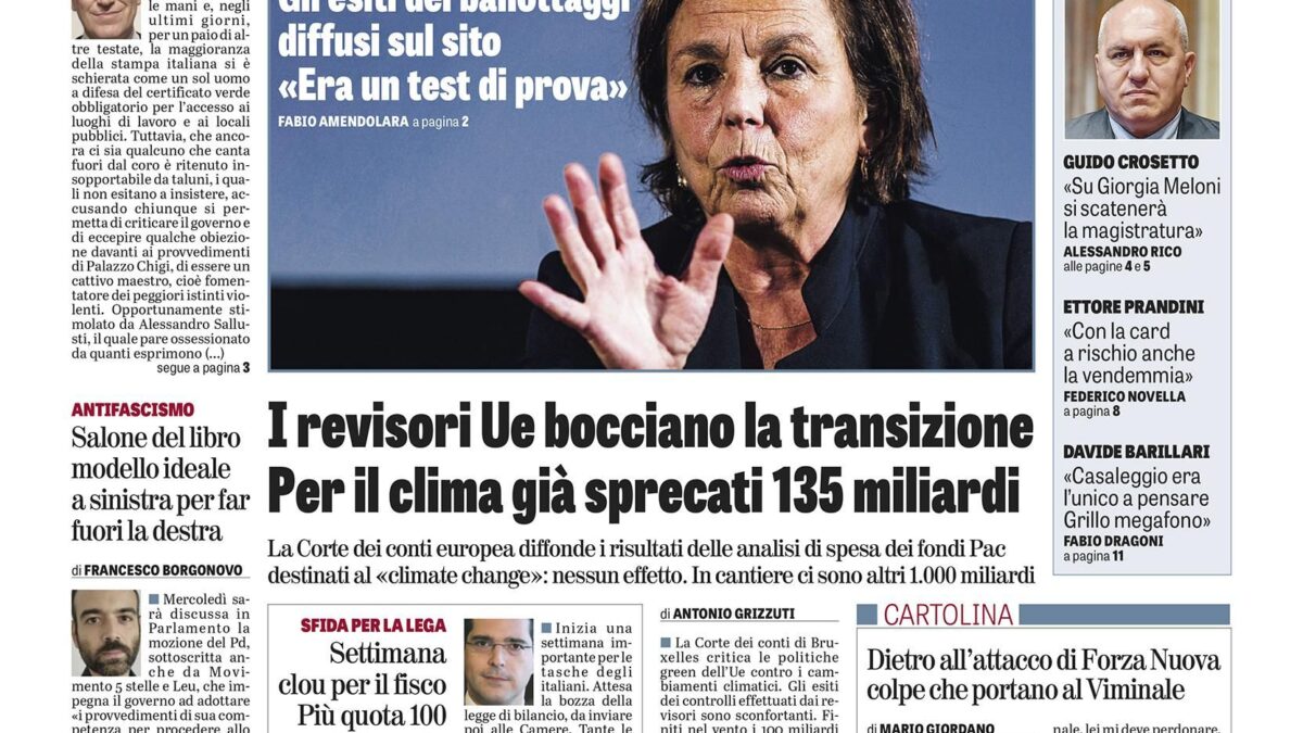 Oggi in edicola