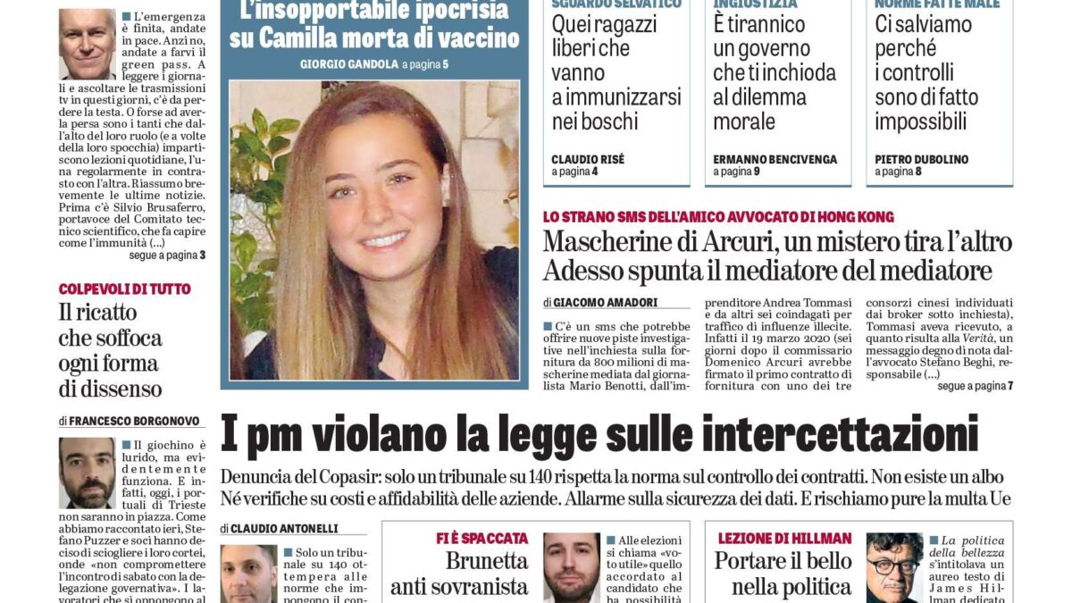 Oggi in edicola