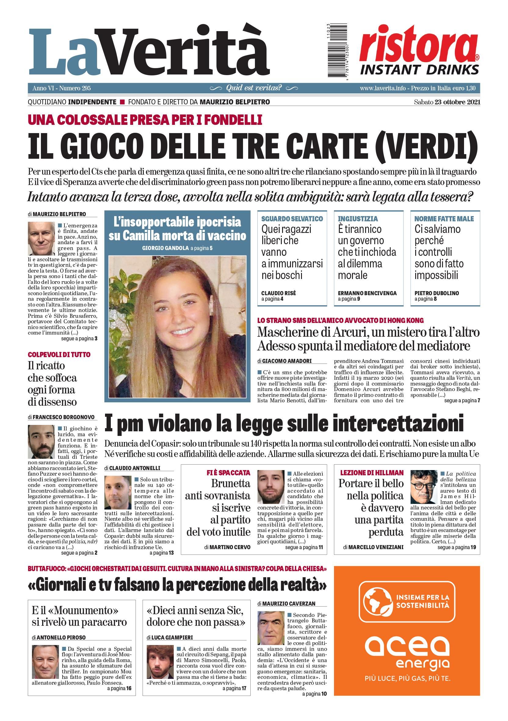 Oggi in edicola