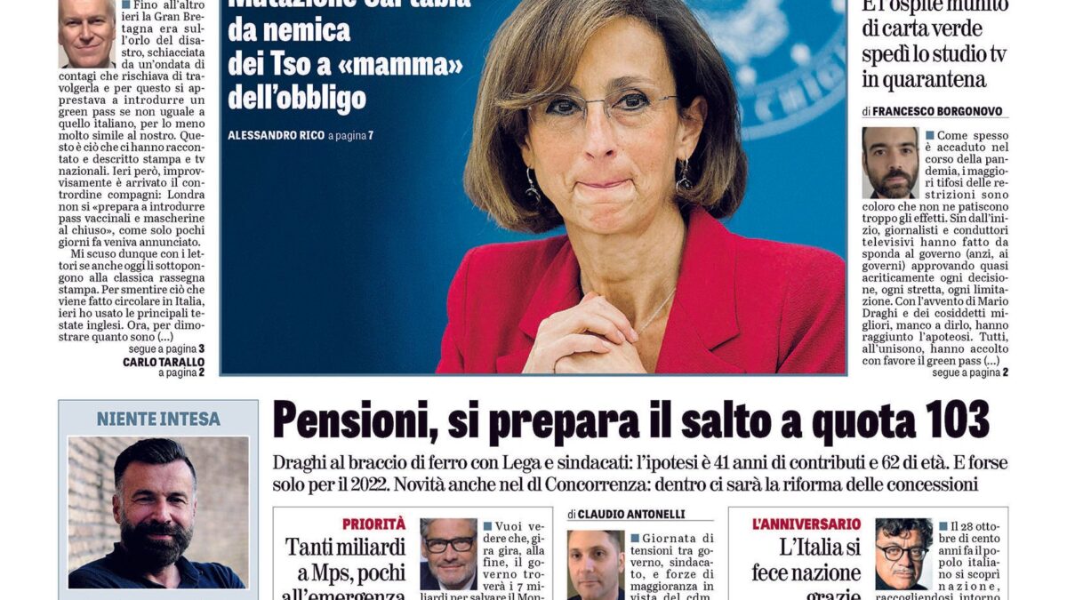 Oggi in edicola