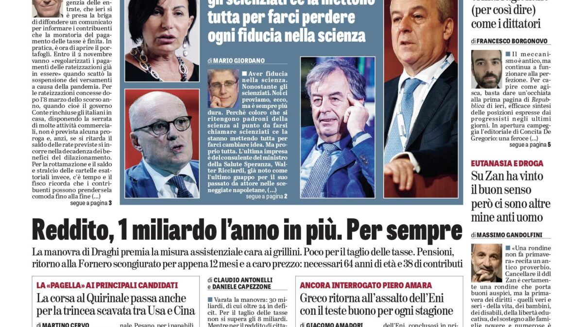 Oggi in edicola