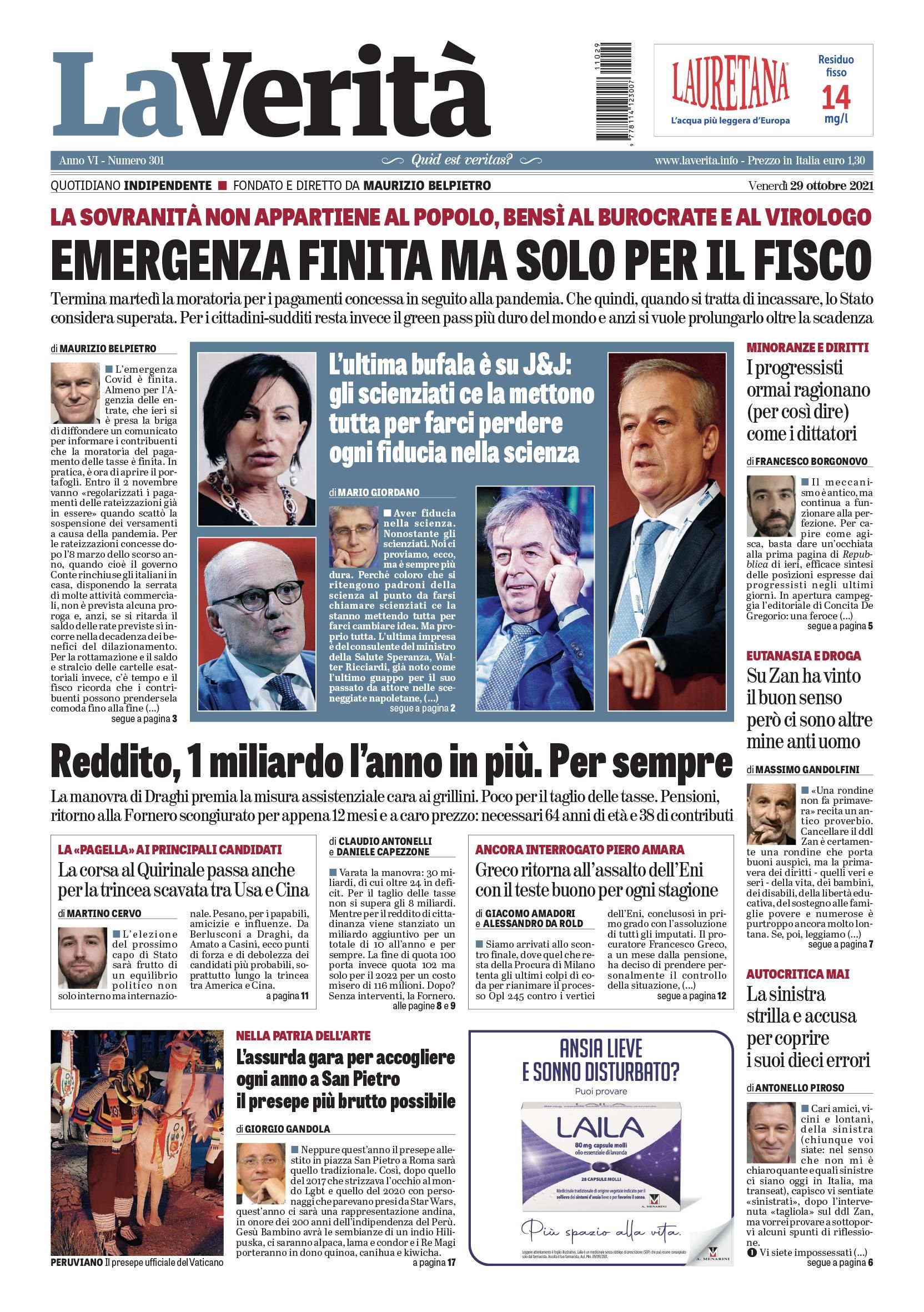 Oggi in edicola