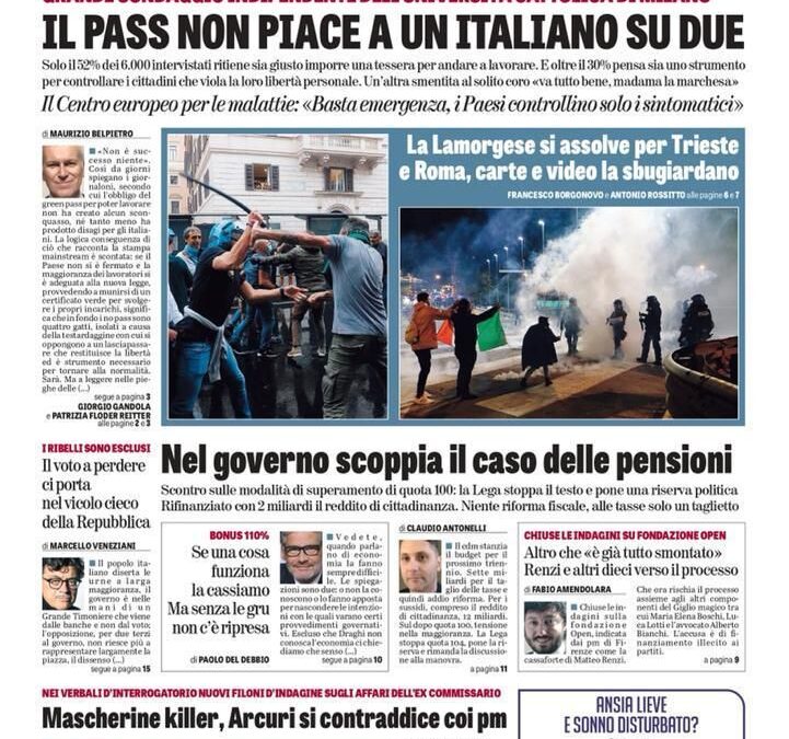 Oggi in edicola