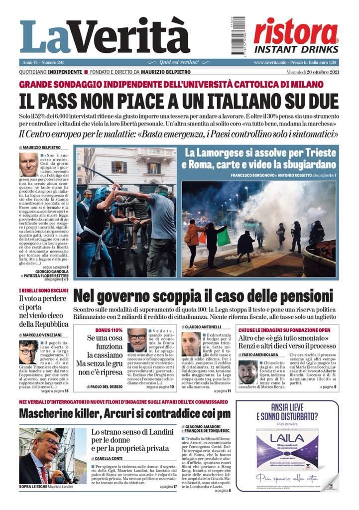 Oggi in edicola