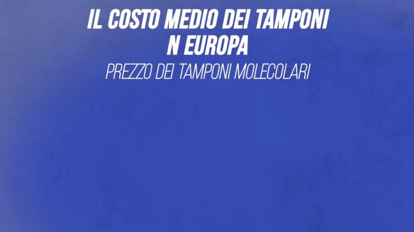 Il costo medio dei tamponi in Europa