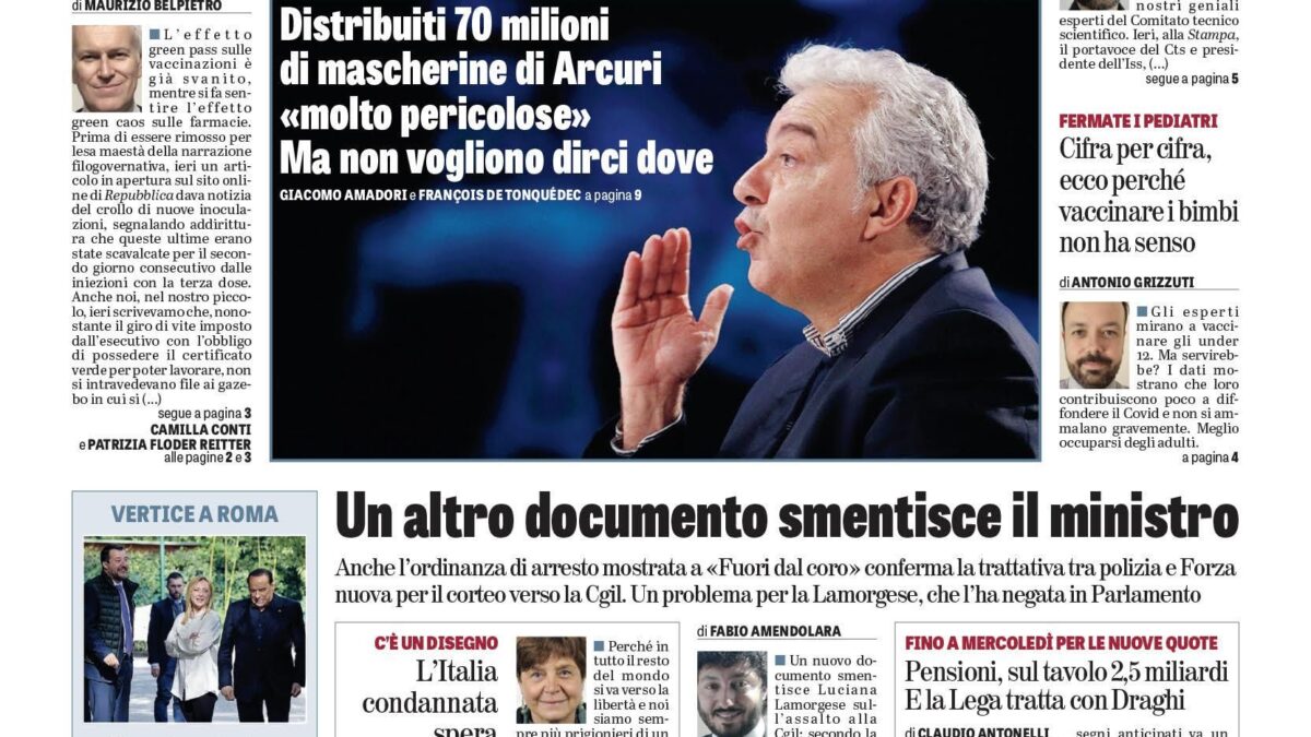 Oggi in edicola