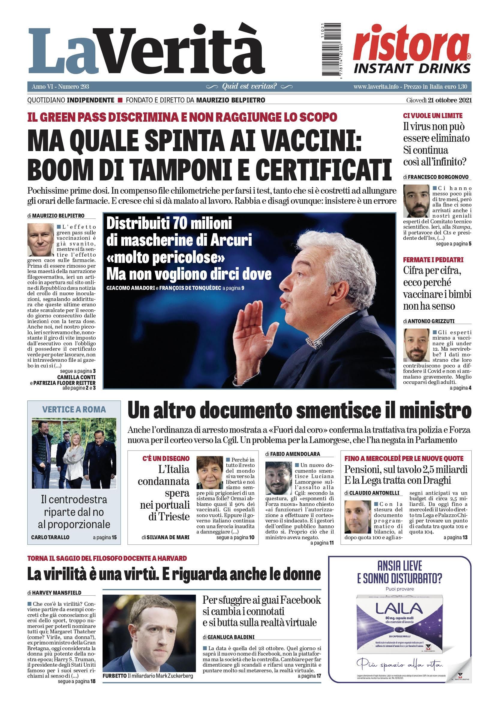 Oggi in edicola
