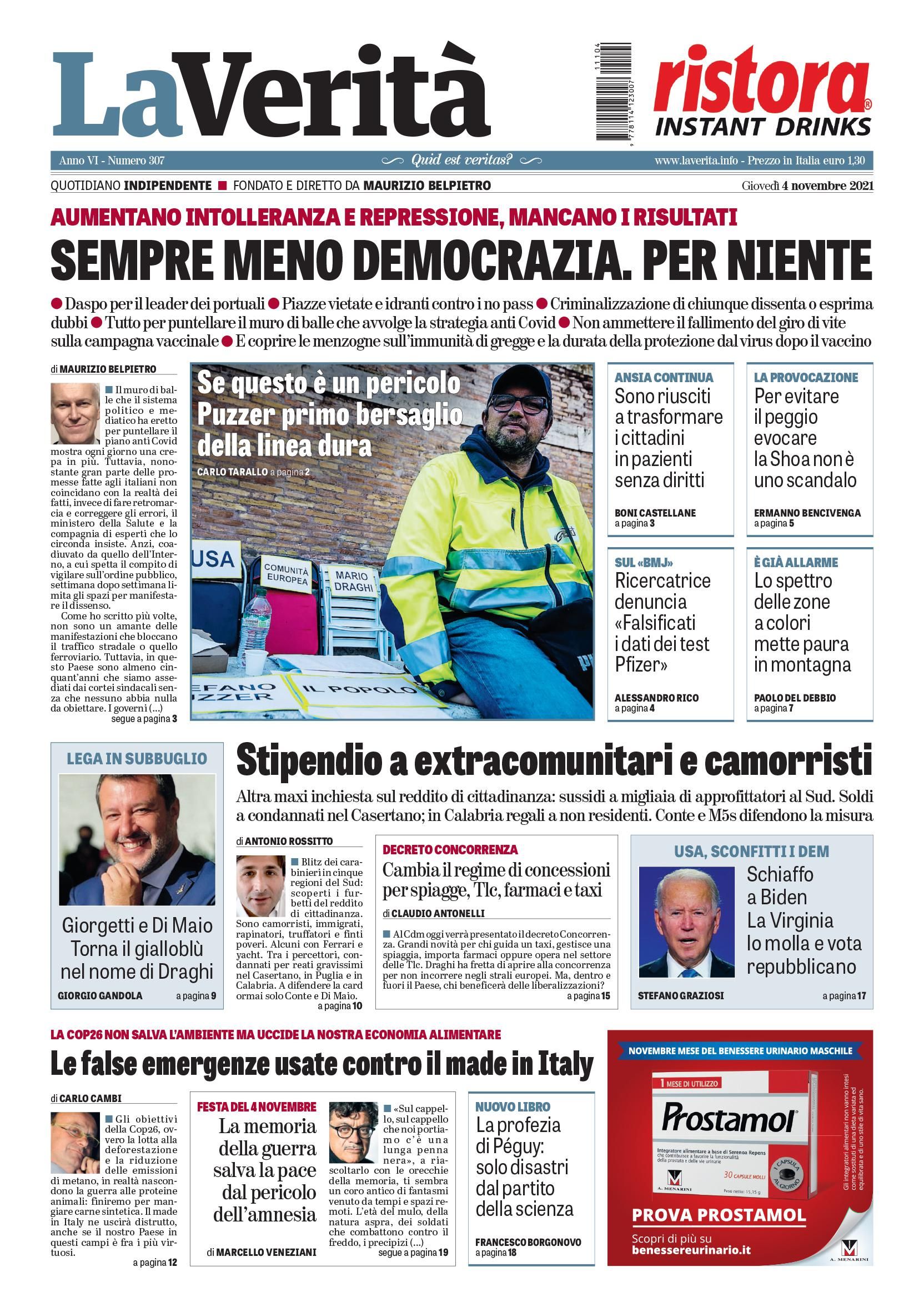 Oggi in edicola