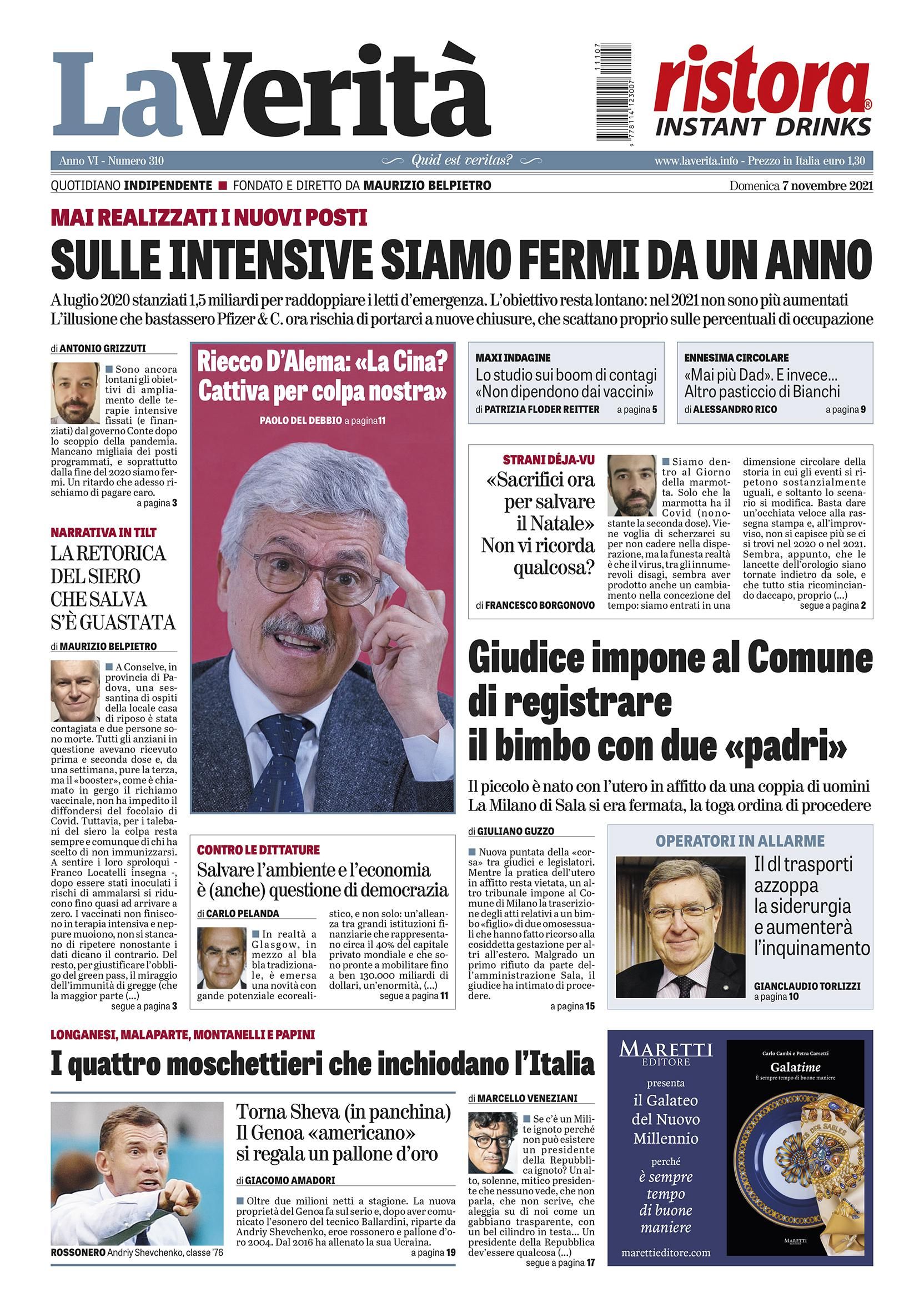 Oggi in edicola