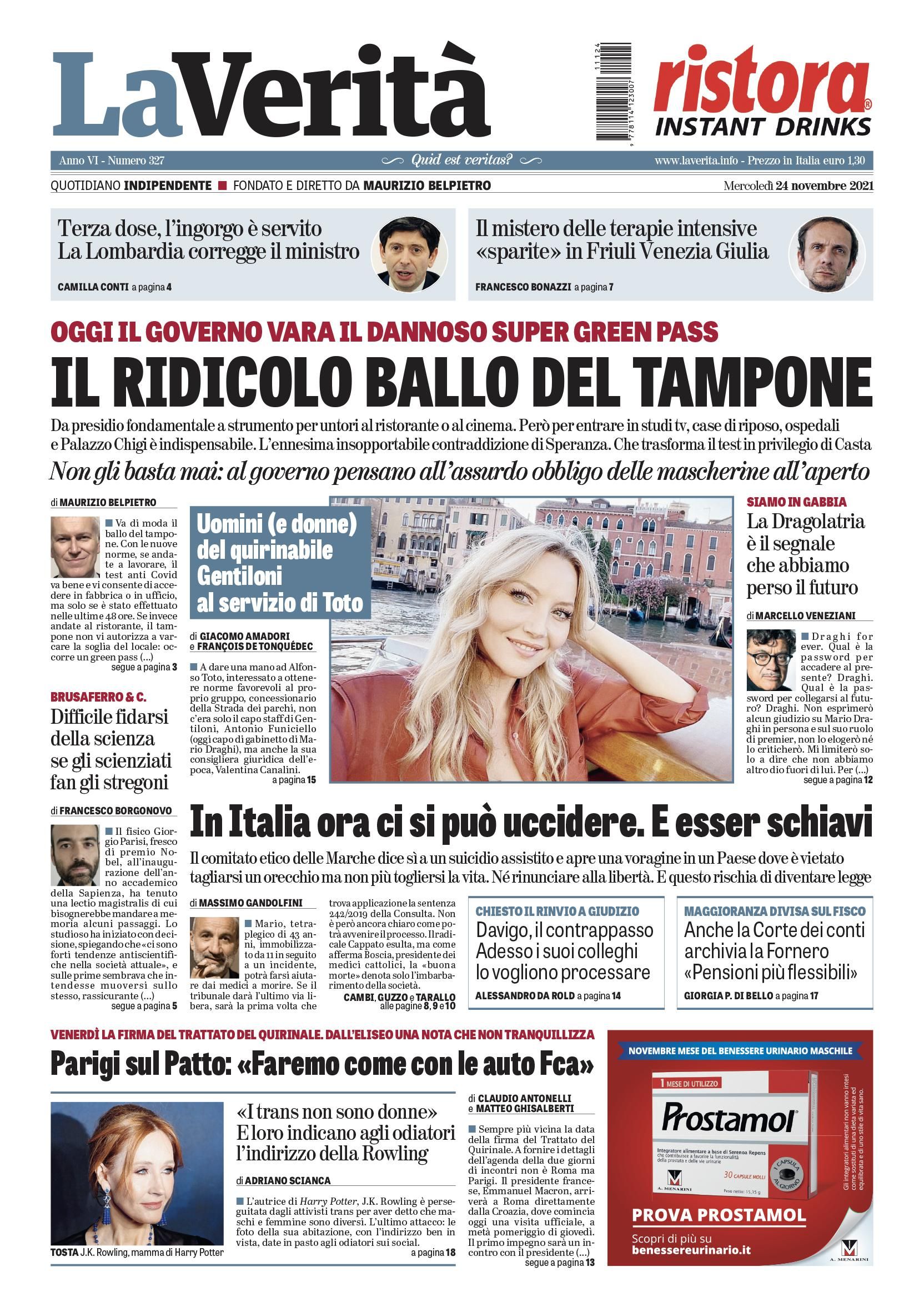Oggi in edicola