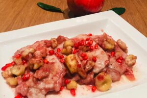Cuciniamo insieme: scaloppine con castagne e melagrana