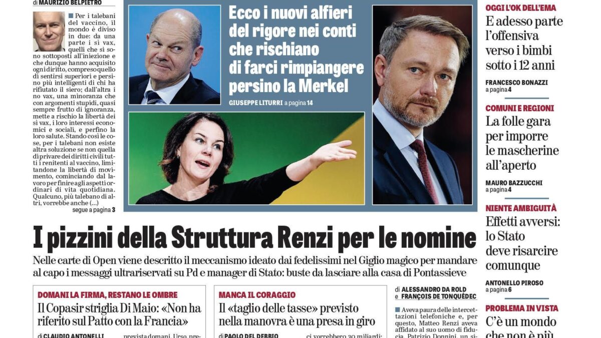Oggi in edicola