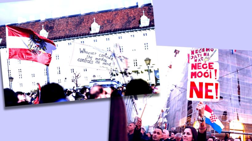 Da Vienna a Zagabria, mezza Europa in piazza contro le nuove restrizioni