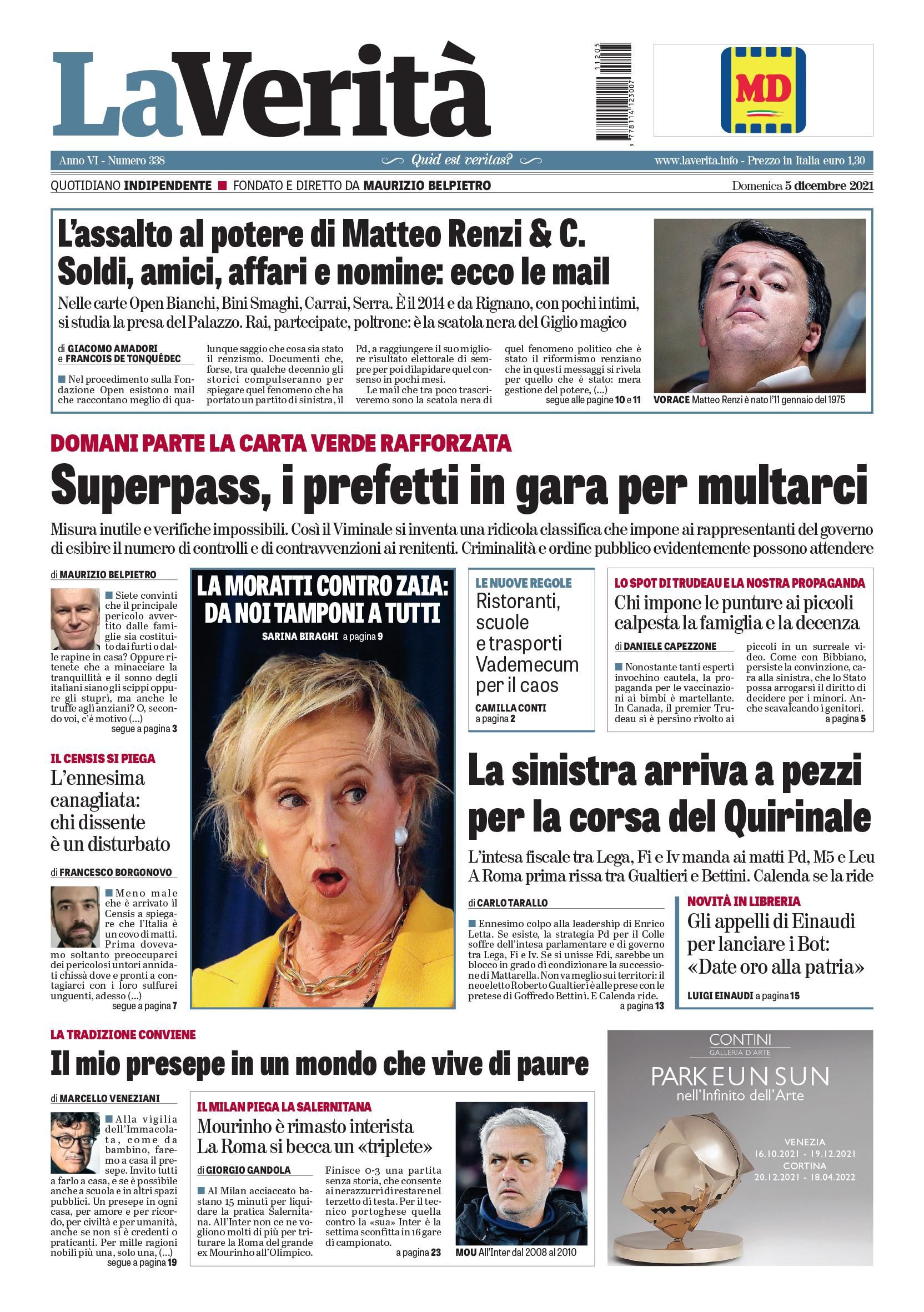 Oggi in edicola