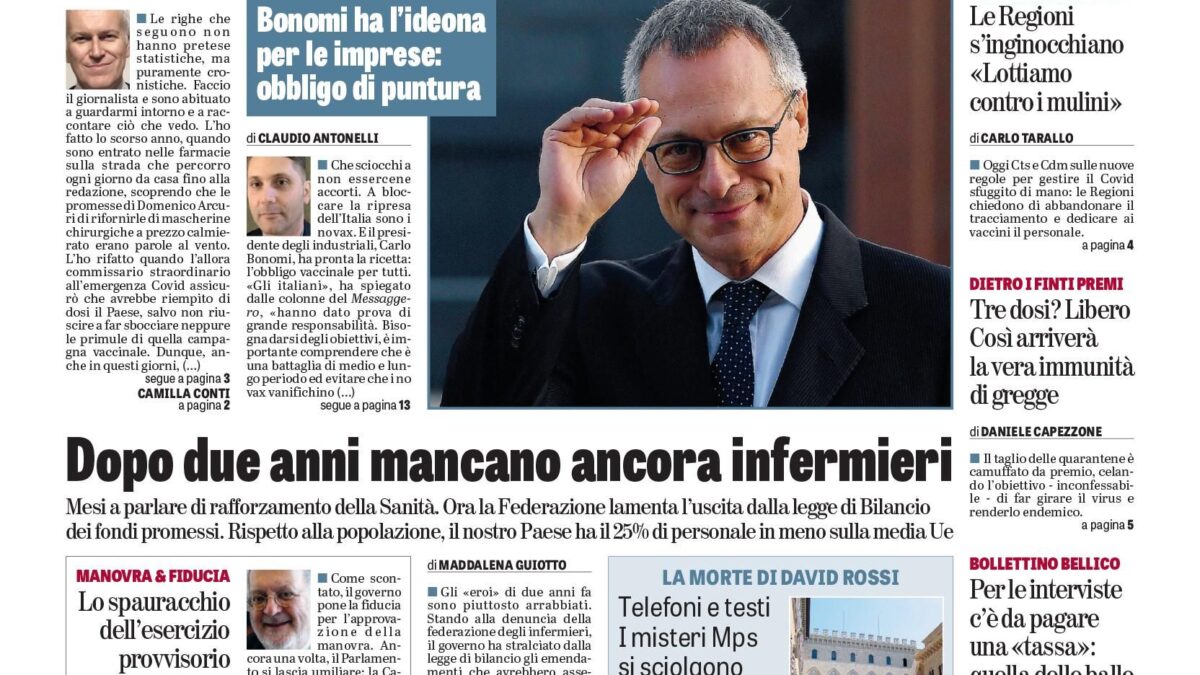 Oggi in edicola