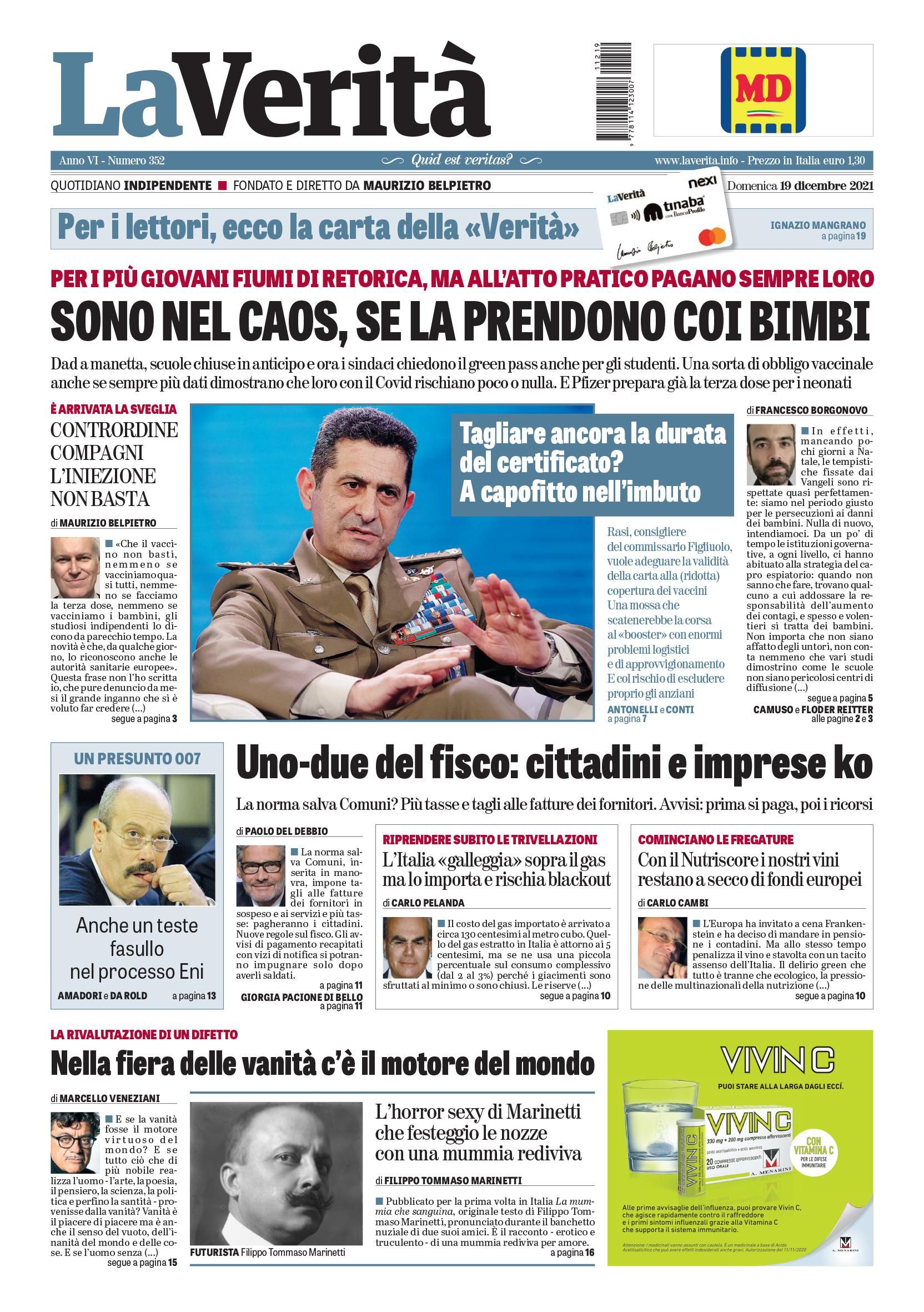 Oggi in edicola