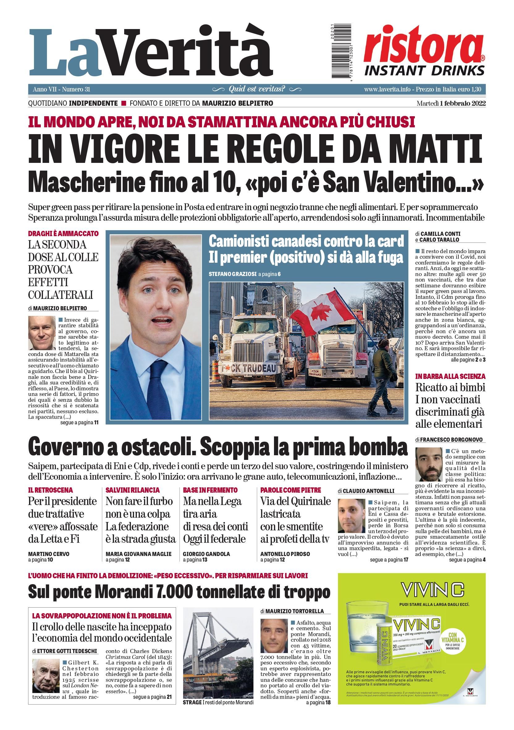 Oggi in edicola