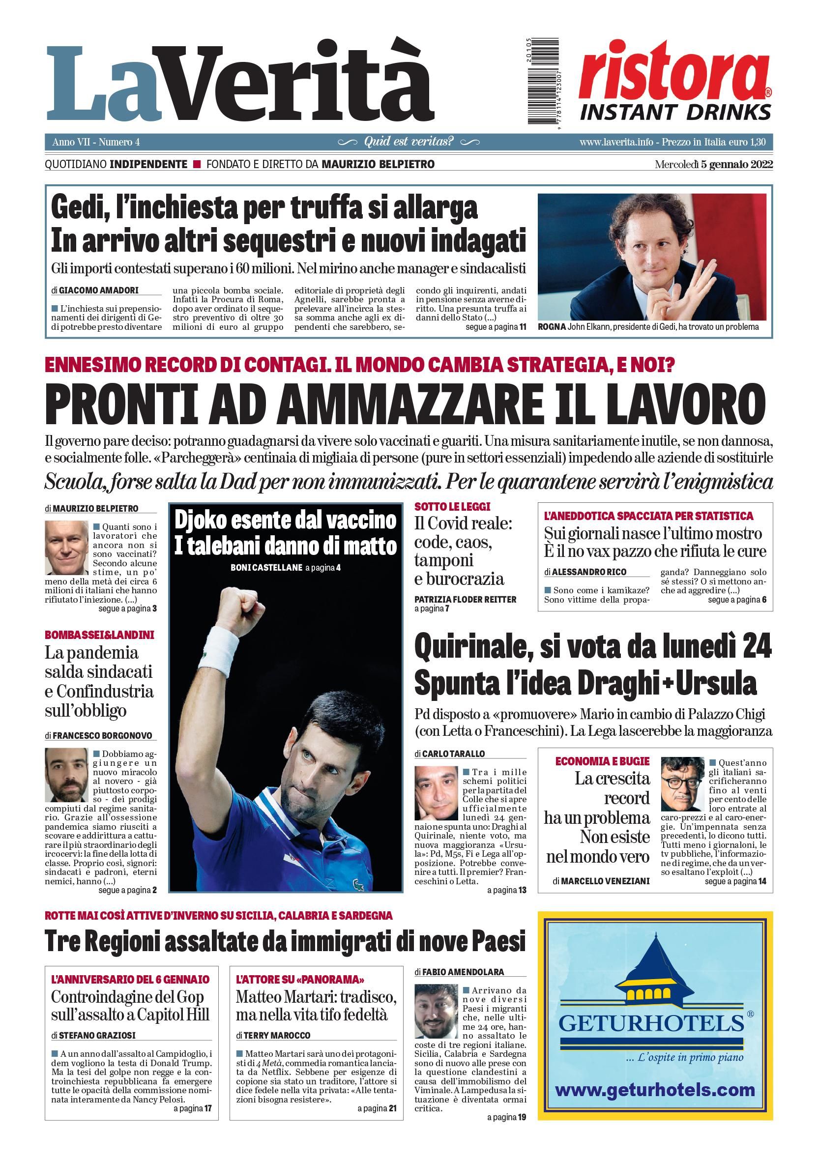 Oggi in edicola