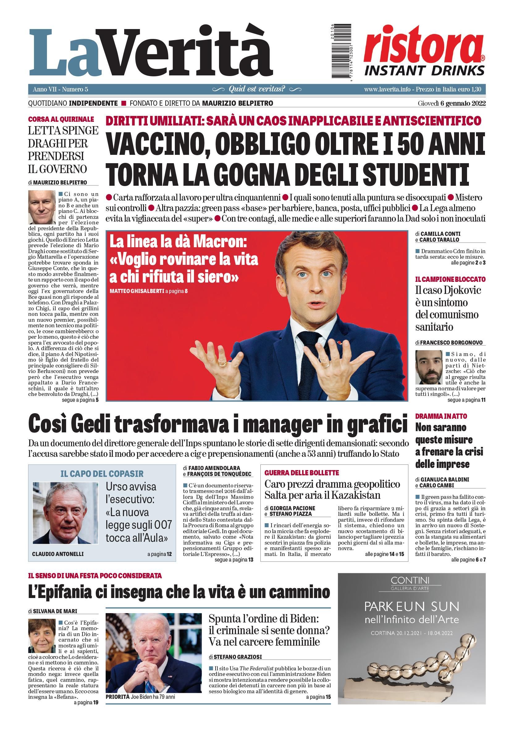 Oggi in edicola