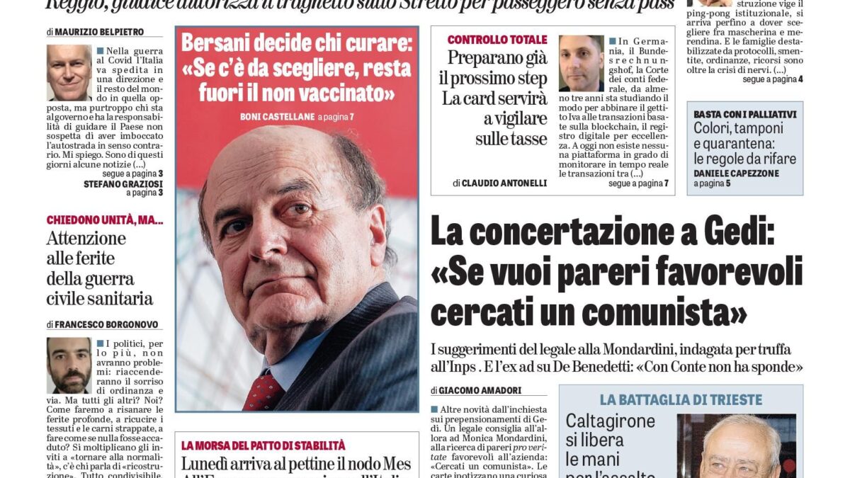 Oggi in edicola