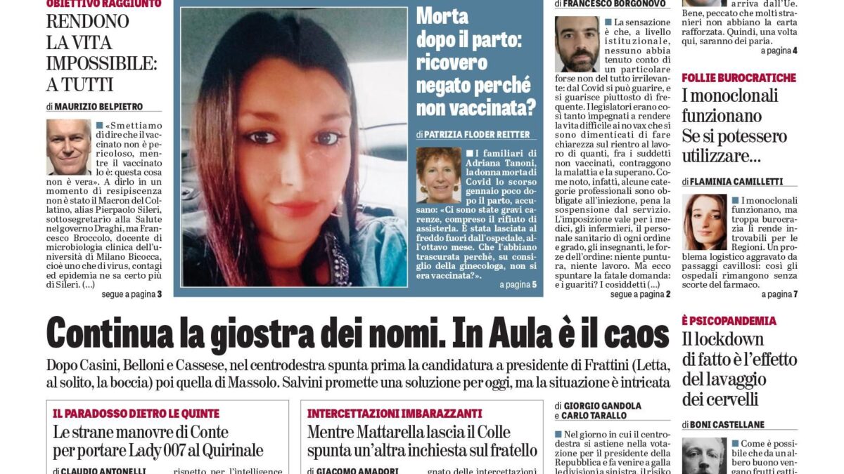 Oggi in edicola