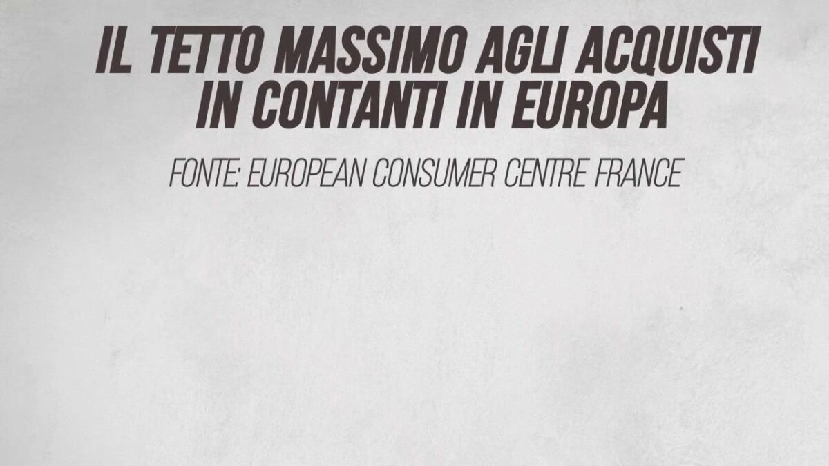 Il tetto massimo agli acquisti in contanti in Europa