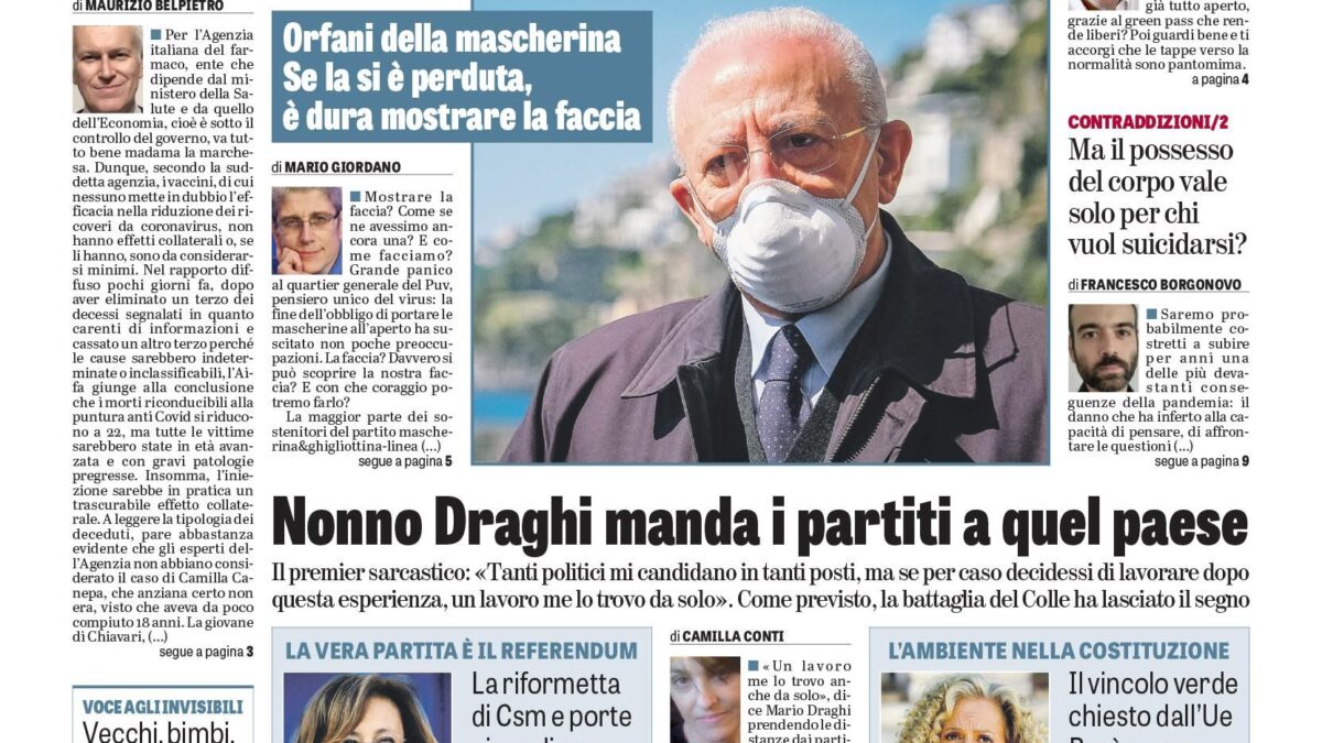 Oggi in edicola