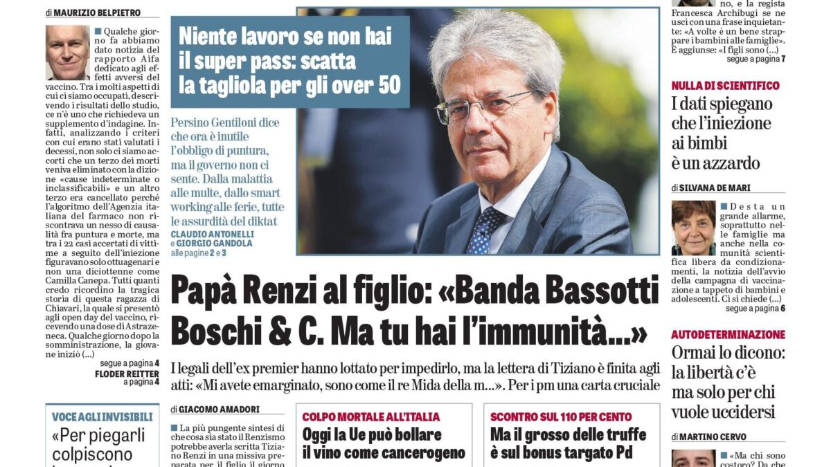 Oggi in edicola