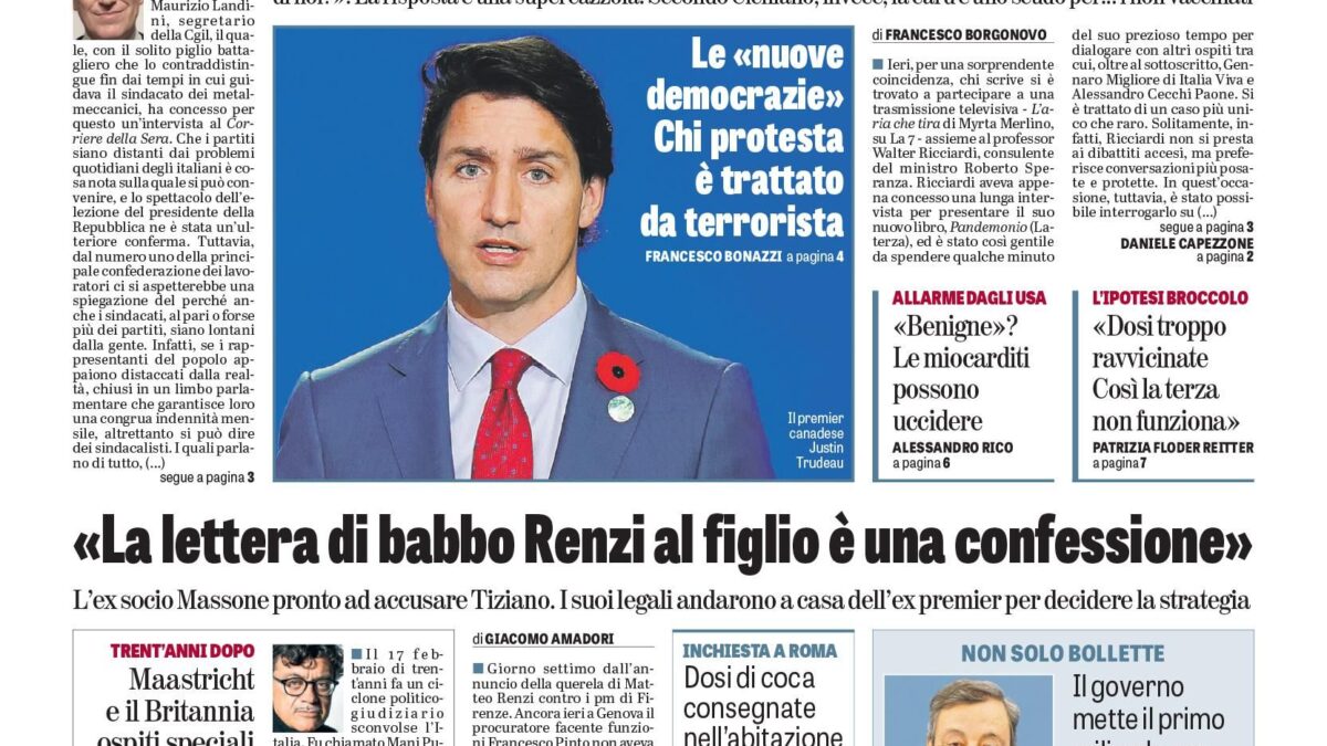 Oggi in edicola