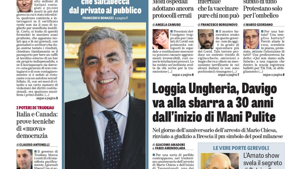 Oggi in edicola