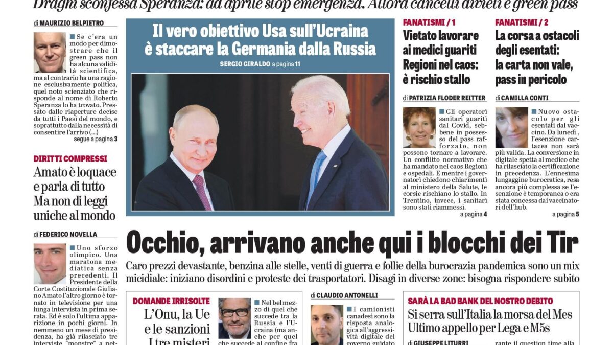 Oggi in edicola