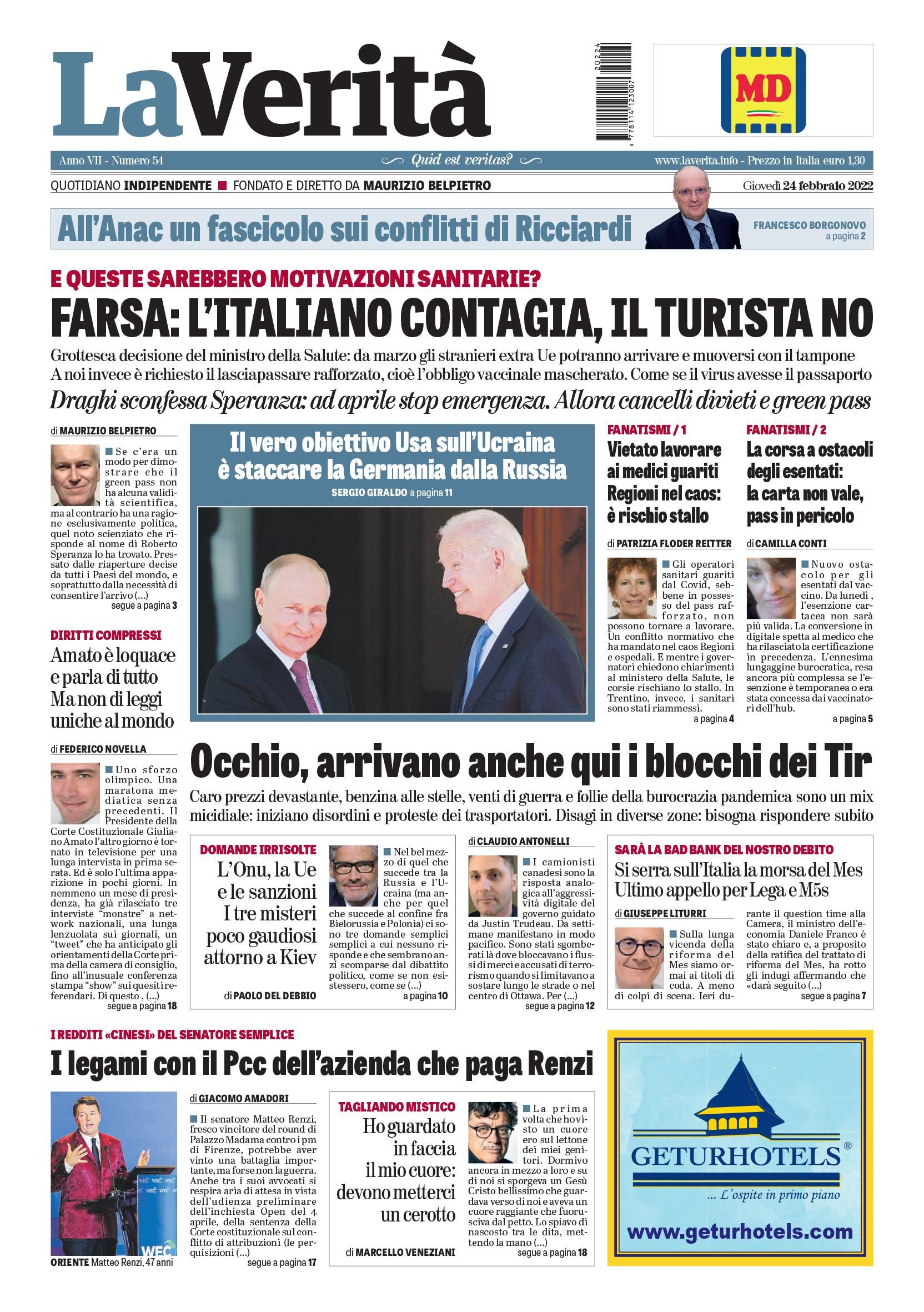 Oggi in edicola