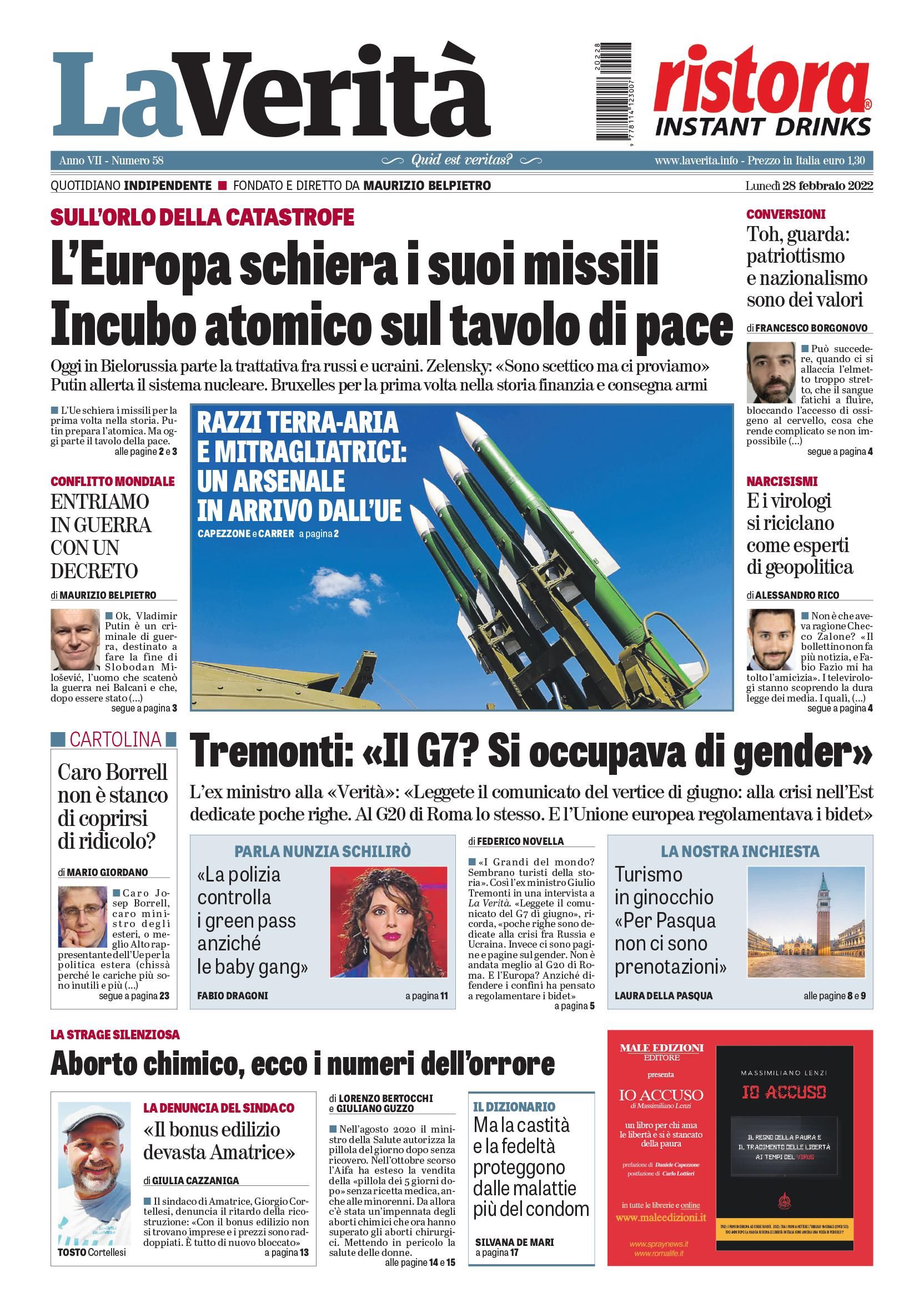 Oggi in edicola