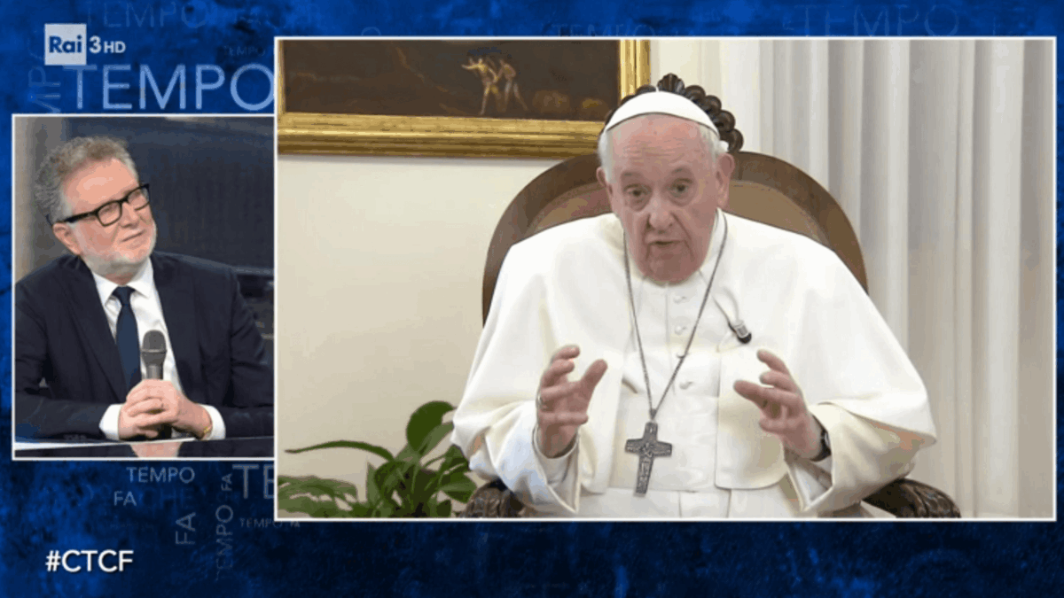 La predica del Papa da Fazio: siate buoni, accettate i migranti e non spettegolate