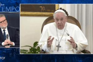 La predica del Papa da Fazio: siate buoni, accettate i migranti e non spettegolate