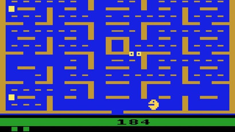 «Pac-Man» per Atari 2600. La pessima resa dall'originale arcade fu all'origine del declino della console.