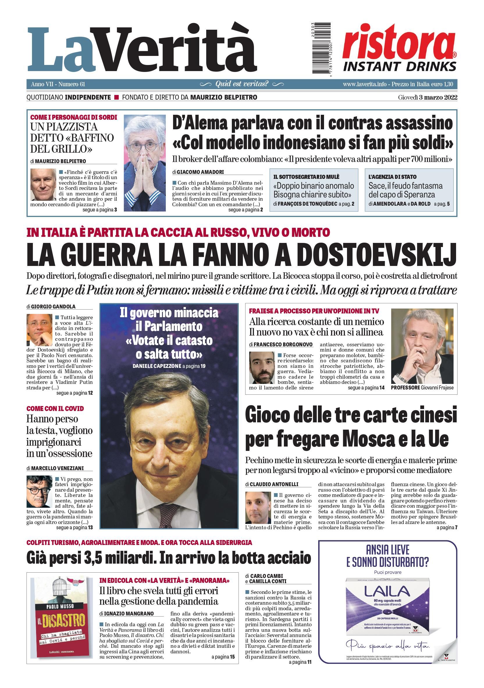 Oggi in edicola