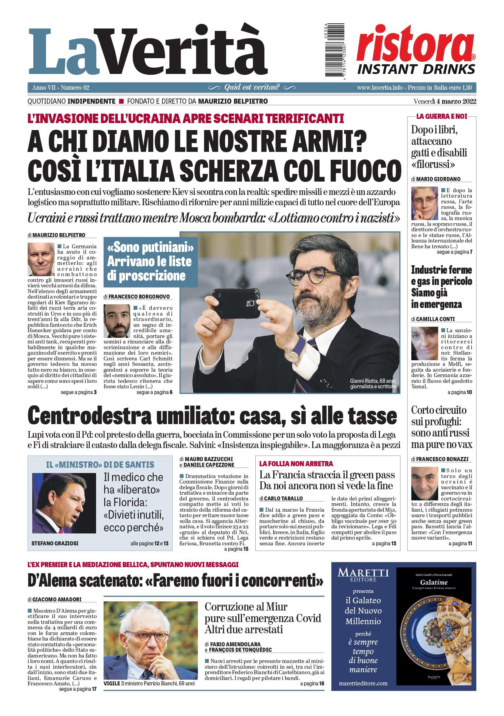 Oggi in edicola