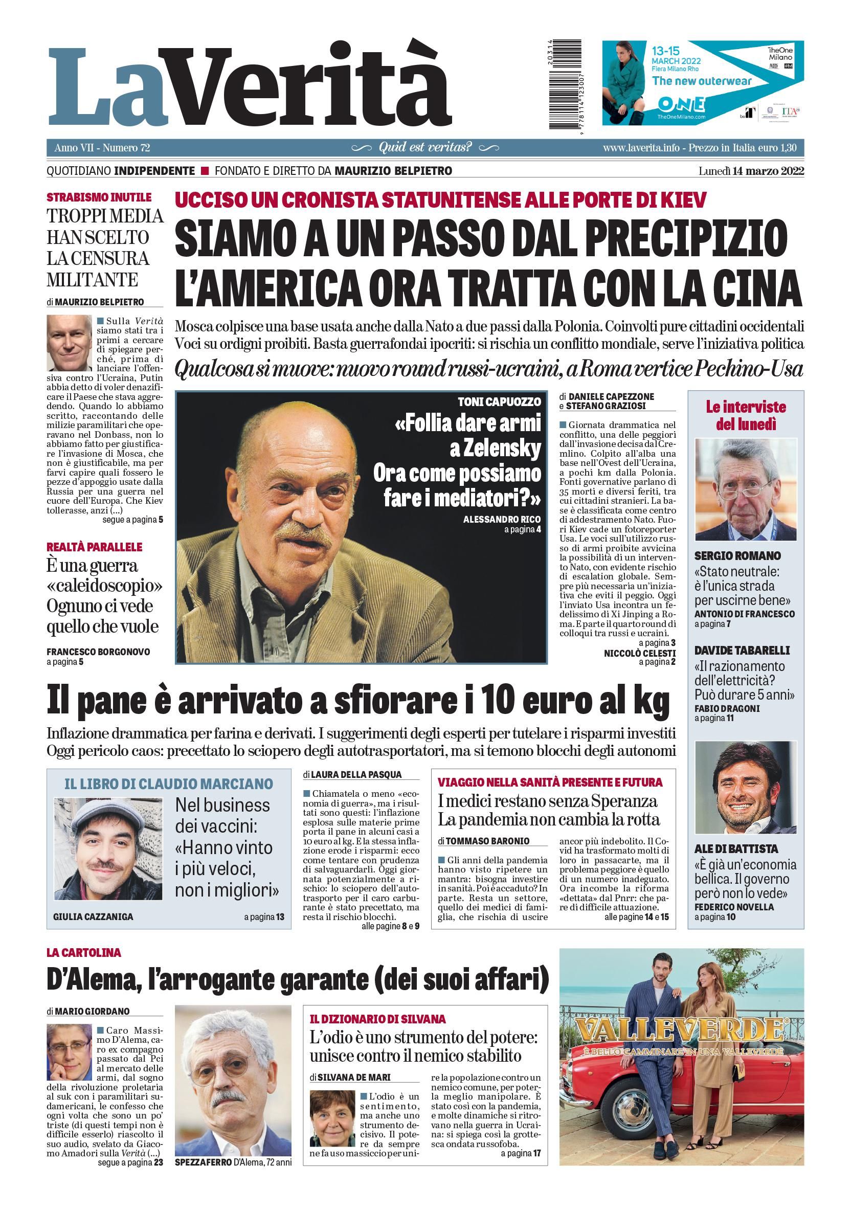 Oggi in edicola