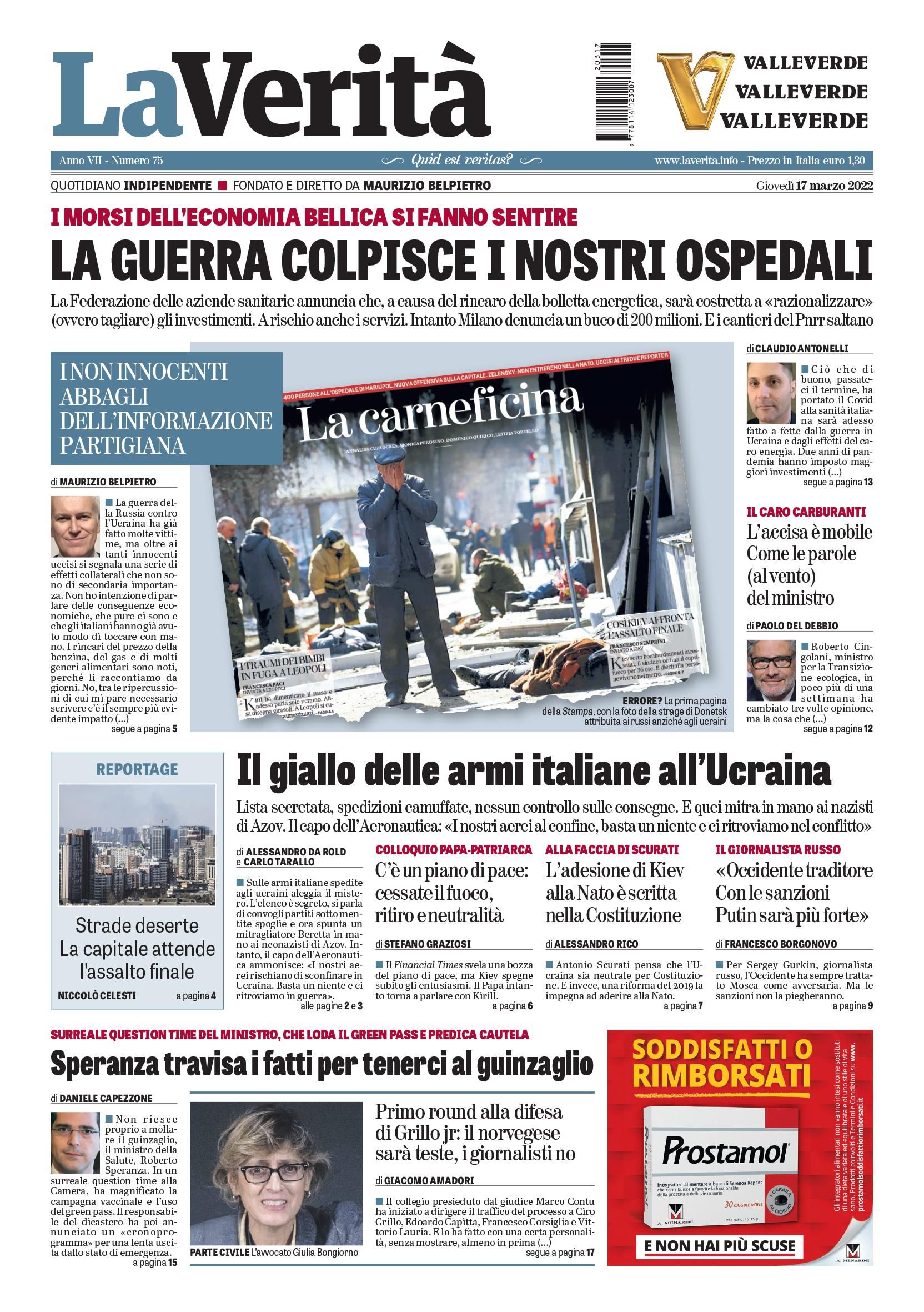 Oggi in edicola