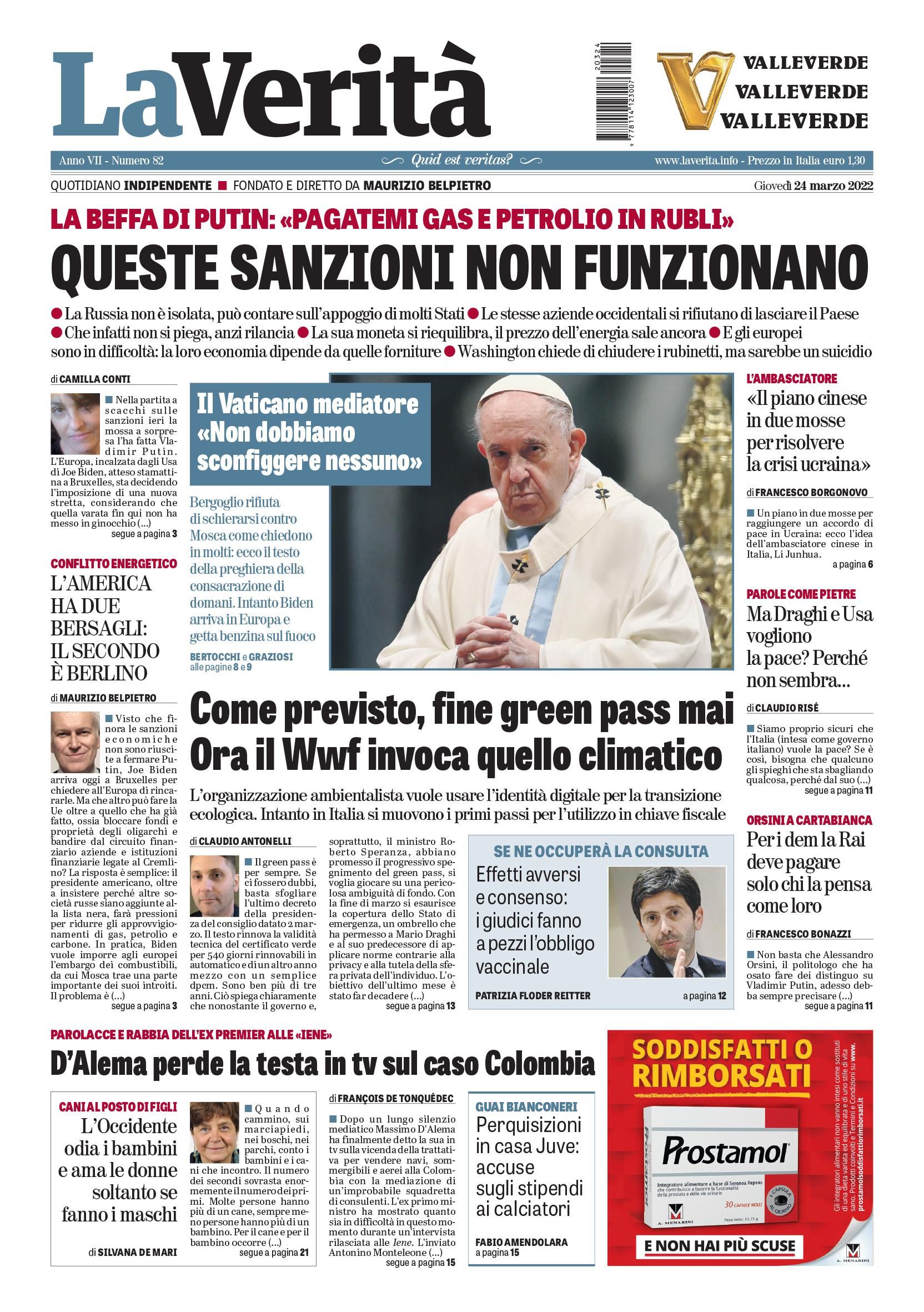 Oggi in edicola