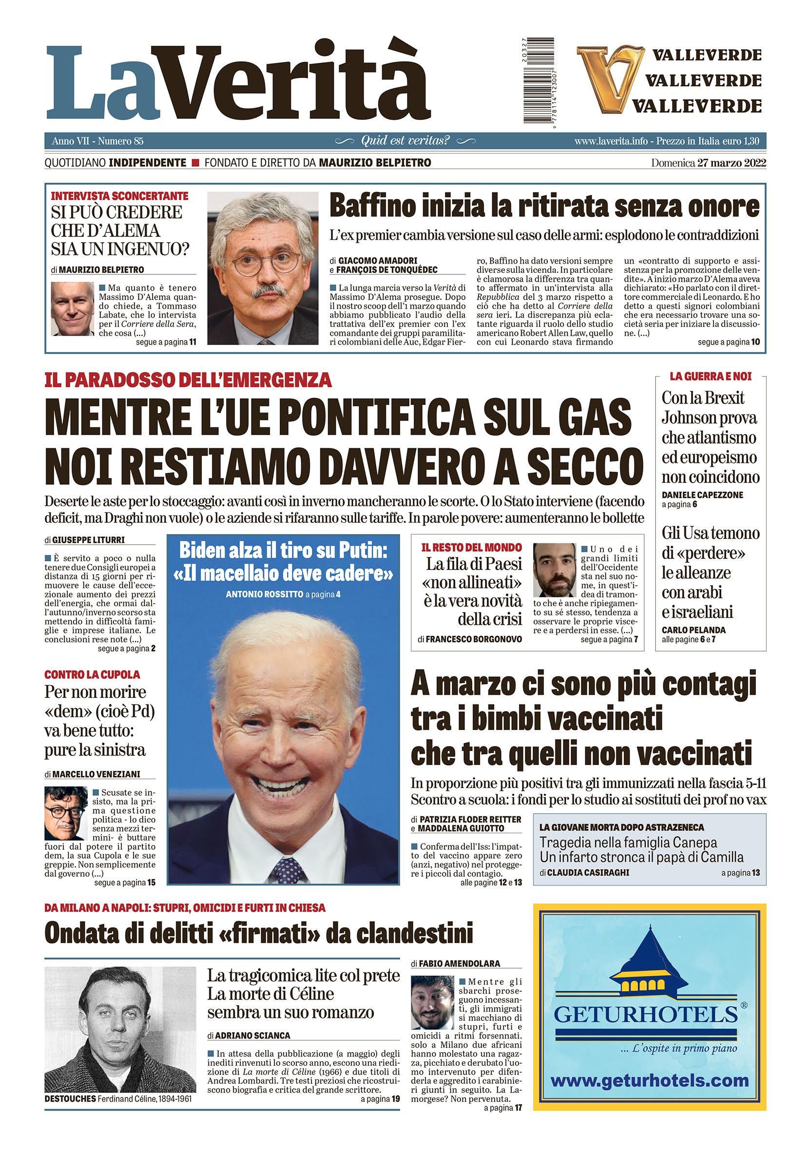 Oggi in edicola