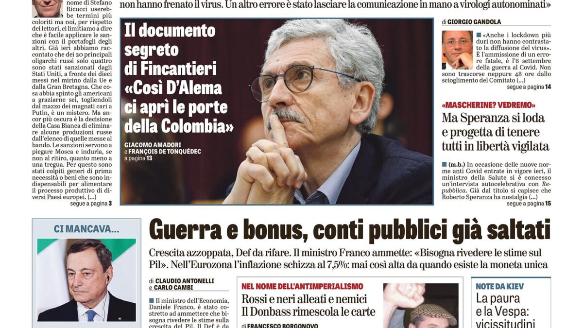 Oggi in edicola