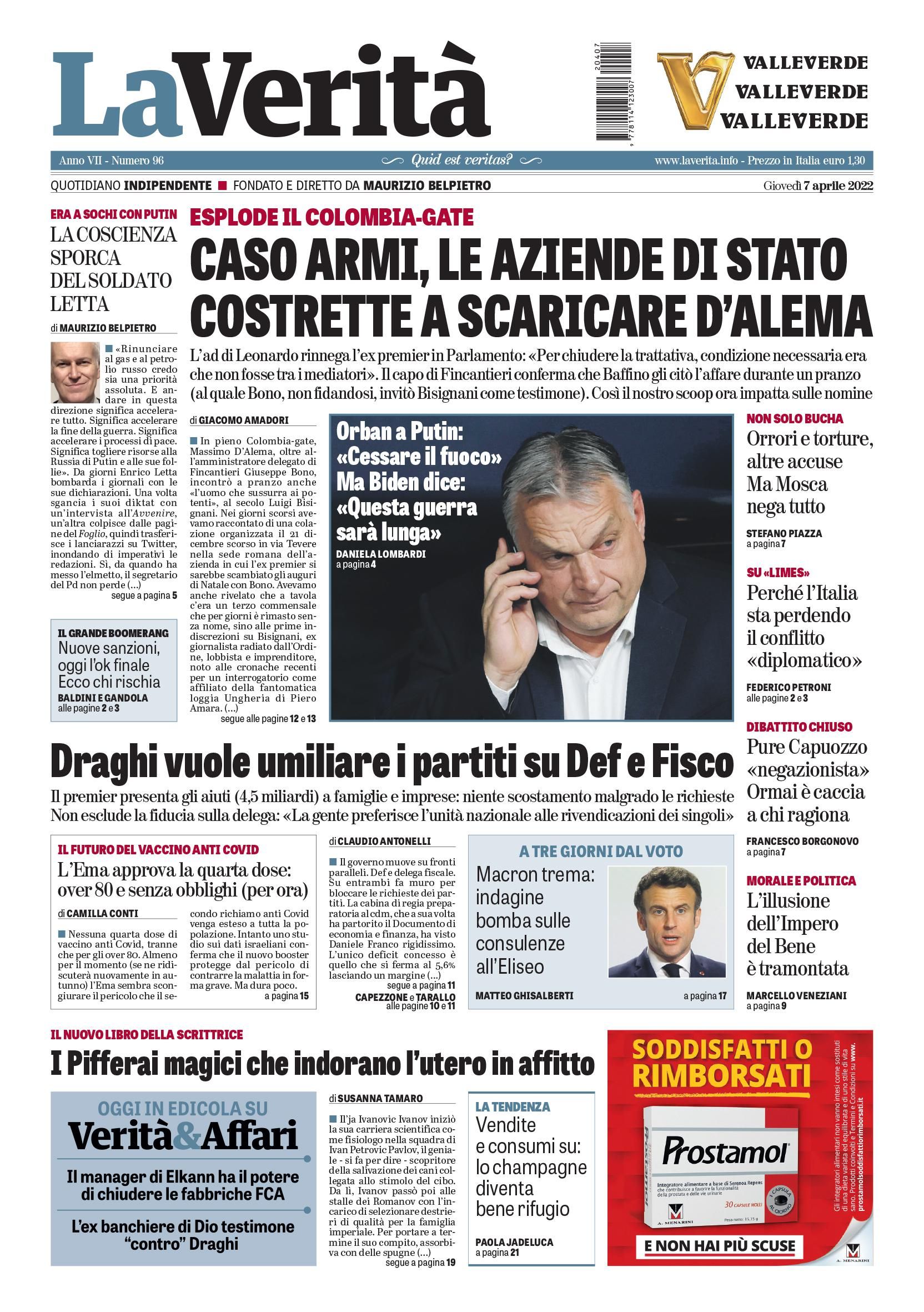 Oggi in edicola
